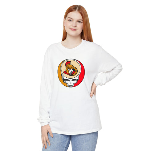 Ottawa Senators Vineyard Collection Unisex Garment-Dyed Long Sleeve T-Shirt