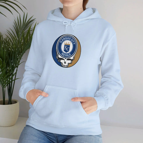 Kansas City Royals Grateful Dead Unisex Heavy Blend Hoodie - Hooded Sweatshirt - StealieShop