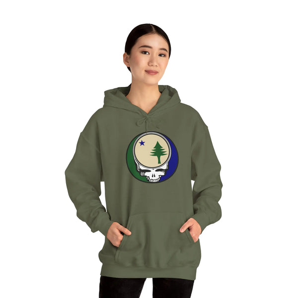 Grateful Dead - Maine Unofficial State Flag Stealie Unisex Heavy Blend Hoodie - StealieShop