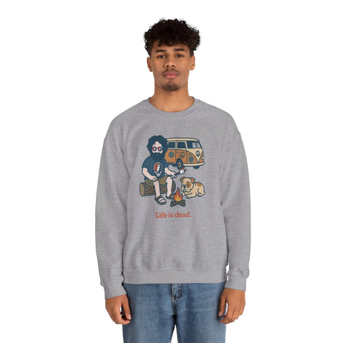 Grateful Dead - Jerry and Frank are Camping | Life is dead. Crewneck Sweatshirt - StealieShop