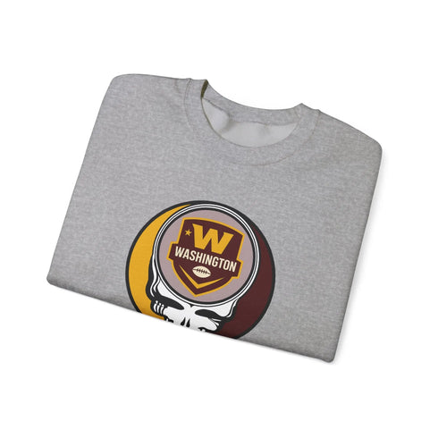 Grateful Dead - Washington Commanders Grateful Dead Stealie Crewneck Sweatshirt - NFL - StealieShop