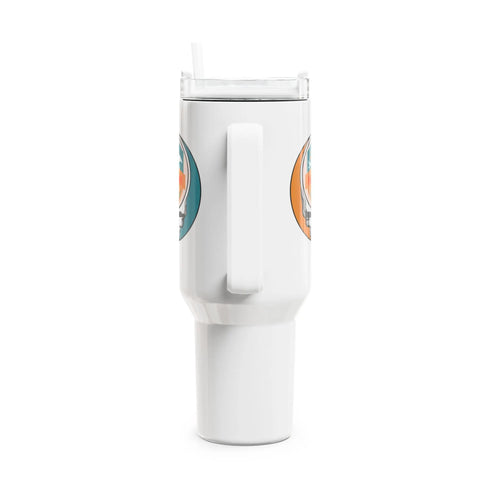 Grateful Dead - Miami Dolphins Stealie "Fat Man" Tumbler, Double Insulated 40oz Travel Mug - NFL - StealieShop