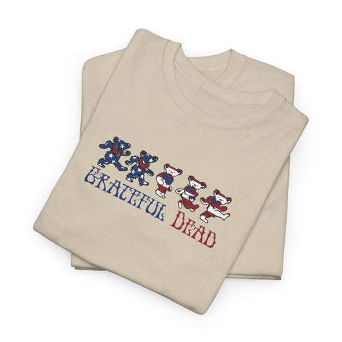 American Flag Dancing Bears Unisex Grateful Dead T-Shirt