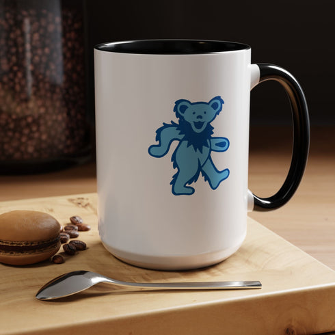 Grateful Dead - Blue Dancing Bear Stealie Coffee Mug - StealieShop