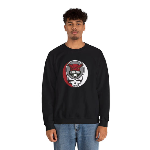 Grateful Dead - Arizona Cardinals Grateful Dead Stealie Crewneck Sweatshirt - StealieShop