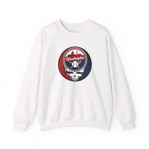 Grateful Dead - Washington Nationals Grateful Dead Stealie Crewneck Sweatshirt - MLB - StealieShop