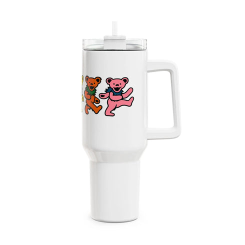 Grateful Dead - Dancing Bears "Fat Man" Tumbler, Double Insulated 40oz Travel Mug - StealieShop