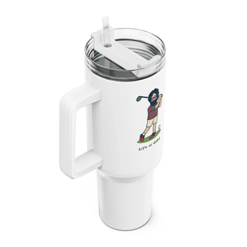Grateful Dead - Golfin' Jerry - Life is dead. "Fat Man" Tumbler, Double Insulated 40oz Travel Mug - StealieShop