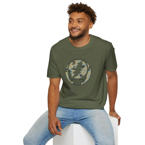 Grateful Dead - Camo Stealie Color Match Vineyard Collection Grateful Dead TShirt - StealieShop