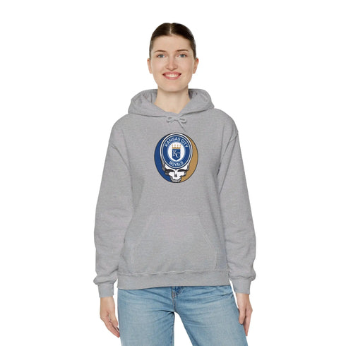 Kansas City Royals Grateful Dead Unisex Heavy Blend Hoodie - Hooded Sweatshirt - StealieShop