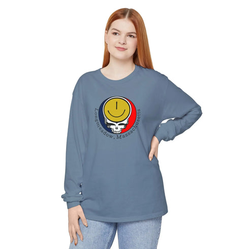 Longmeadow, MA Garment-Dyed Long Sleeve T-Shirt StealieShop