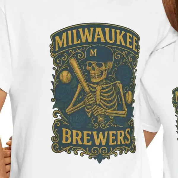 Grateful Dead - Milwaukee Brewers Retro Poster Art T-shirt - StealieShop