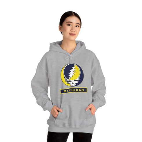 University of Michigan Grateful Dead Unisex Heavy Blend Hoodie StealieShop