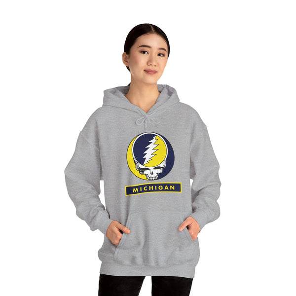 University of Michigan Grateful Dead Unisex Heavy Blend Hoodie StealieShop