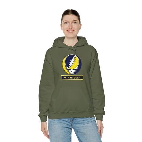University of Michigan Grateful Dead Unisex Heavy Blend Hoodie StealieShop