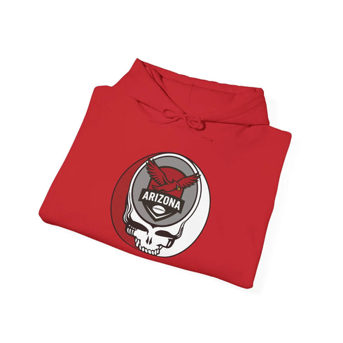 Grateful Dead - Arizona Cardinals Stealie Grateful Dead Hooded Sweatshirt - NFL - StealieShop