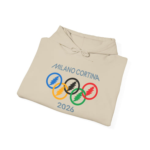 Olympic Stealie Rings' 2026 Milano Cortina Olympics Unisex Heavy Blend Grateful Dead Hoodie