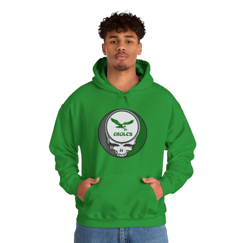 Grateful Dead - Philadelphia Eagles Skull Hoodie - StealieShop