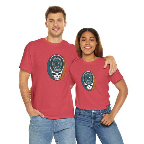 San Jose Sharks Grateful Dead Steal Your Face T-Shirt - NHL - StealieShop