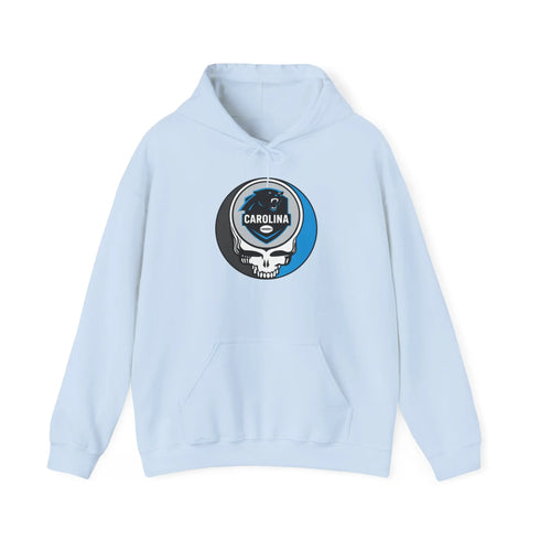 Grateful Dead - Carolina Panthers Stealie Grateful Dead Steal Your Face Unisex Hoodie - NFL - StealieShop