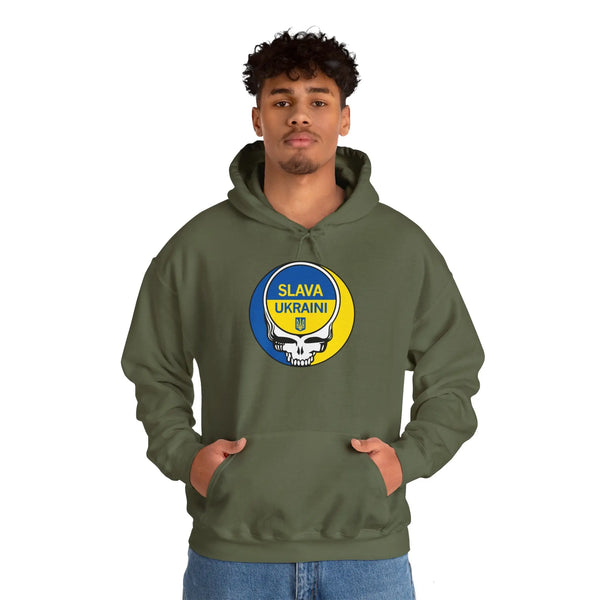 Grateful Dead - Slava Ukraini Stealie Grateful Dead Unisex Heavy Blend Hoodie - StealieShop