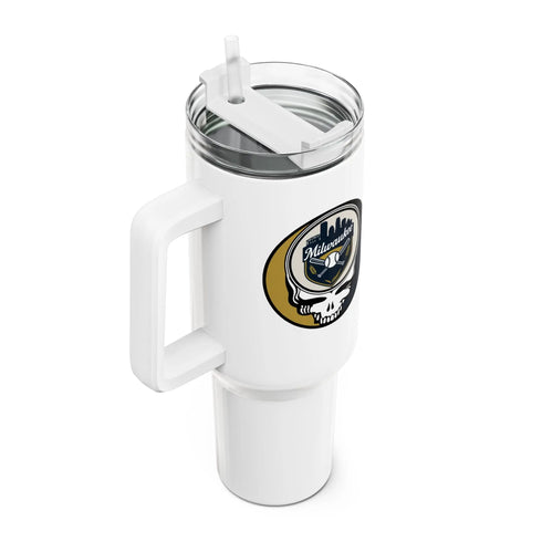 Grateful Dead - Milwaukee Brewers "Fat Man" Tumbler, Double Insulated 40oz Travel Mug - StealieShop