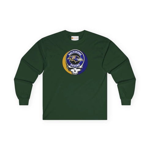 Baltimore Ravens Grateful Dead Long Sleeve Tee Printify