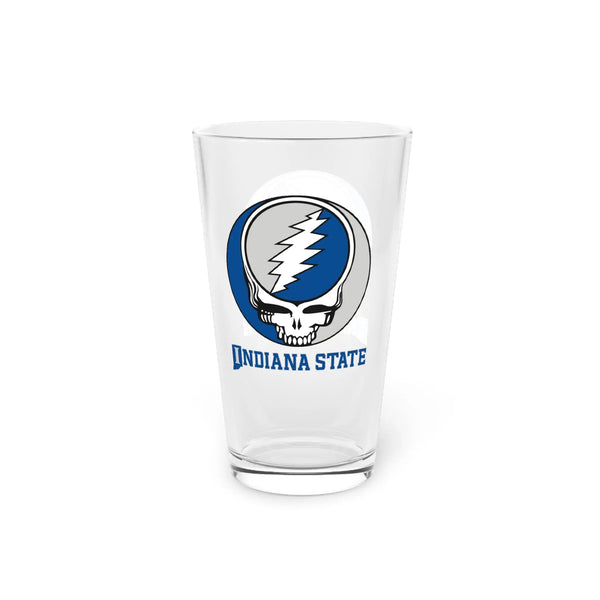 Indiana State University Grateful Dead Stealie Pint Glass, 16oz - StealieShop