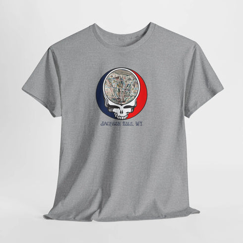 Jackson Hole Trail Map Stealie Grateful Dead T-Shirt