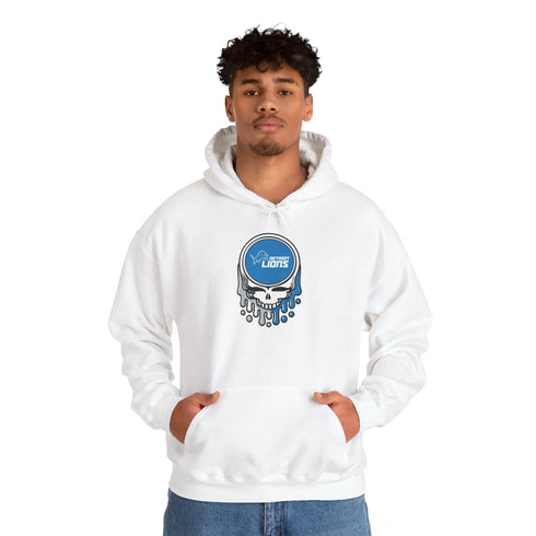 Detroit Lions Grateful Dead Hooded Sweatshirt StealieShop