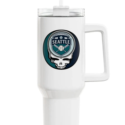 Grateful Dead - Seattle Mariners "Fat Man" Tumbler, Double Insulated 40oz Travel Mug - StealieShop