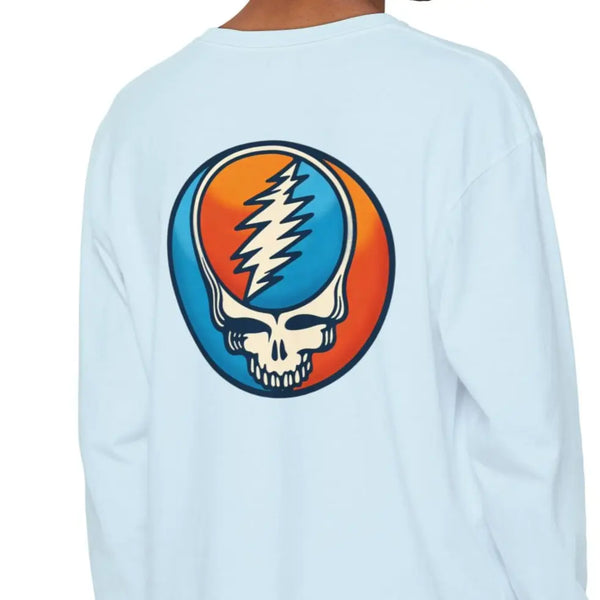 Grateful Dead - Twisted Stealie Two-Sided Vineyard Collection Garment-dyed Long Sleeve T-Shirt - StealieShop