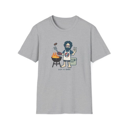 Grateful Dead - Grillin' Jerry - Life is dead. Grateful Dead T-Shirt - StealieShop