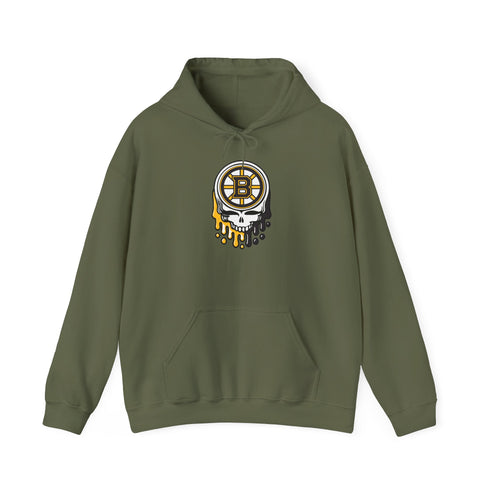 Boston Hockey Dripping Stealie Unisex Heavy Blend Hoodie