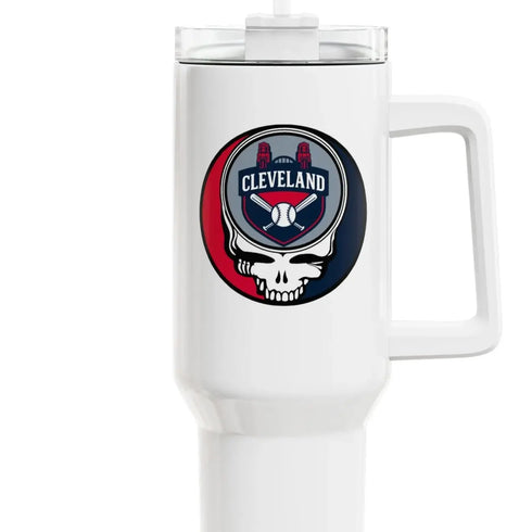 Grateful Dead - Cleveland Guardians "Fat Man" Tumbler,  Double Insulated 40oz Travel Mug - StealieShop