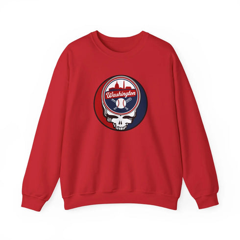 Grateful Dead - Washington Nationals Grateful Dead Stealie Crewneck Sweatshirt - MLB - StealieShop
