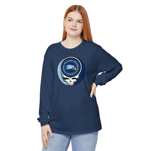 Roger Williams University Garment-Dyed Long Sleeve T-Shirt StealieShop