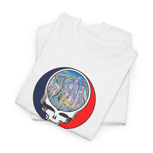 Mount Snow Trail Map Stealie Grateful Dead T-Shirt