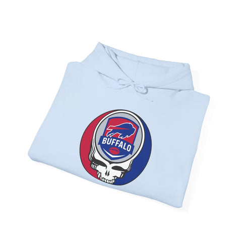Grateful Dead - Buffalo Bills Stealie Grateful Dead Unisex Heavy Blend Hoodie - NFL - StealieShop