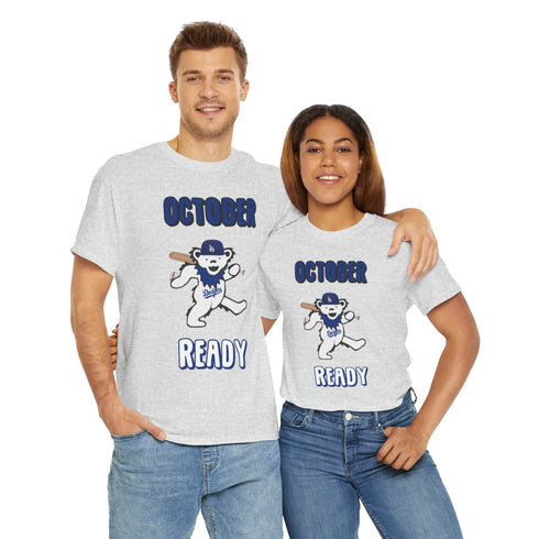 Los Angeles Dodgers Playoffs - October Ready Grateful Dead Tshirt - MLB - StealieShop