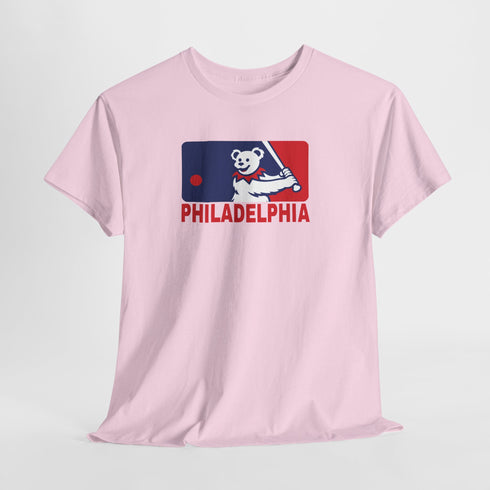 Philadelphia Phillies Dancing Bear MLB Logo Unisex Grateful Dead T-Shirt