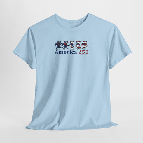 America 250 Dancing Bears Unisex Grateful Dead T-Shirt