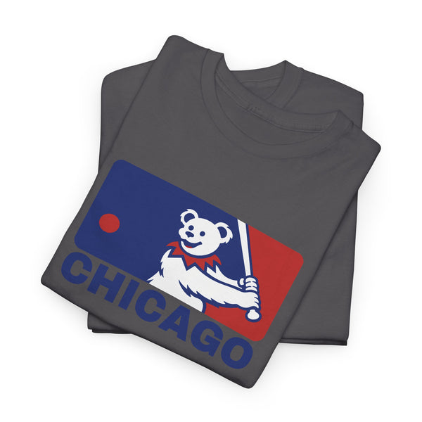 Chicago Cubs Dancing Bear MLB Logo Unisex Grateful Dead T-Shirt
