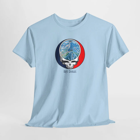 Ski Tahoe Trail Map Stealie Grateful Dead T-Shirt