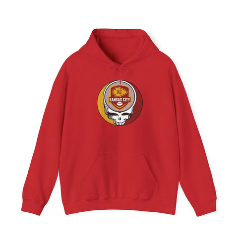 Grateful Dead - Kansas City Chiefs Stealie Grateful Dead Hooded Sweatshirt - NFL - StealieShop
