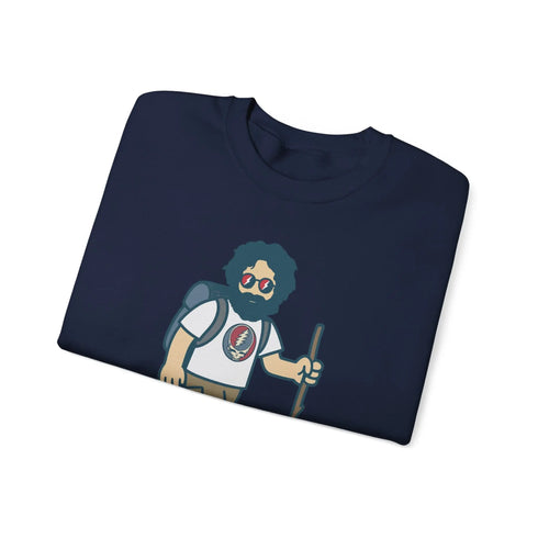 Grateful Dead - Hikin' Jerry | Life is dead. Crewneck Sweatshirt - StealieShop