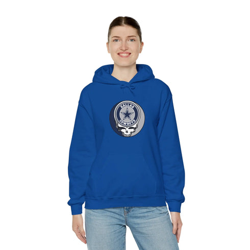 Dallas Cowboys Grateful Dead Hooded Sweatshirt - NFL Fan Apparel Printify