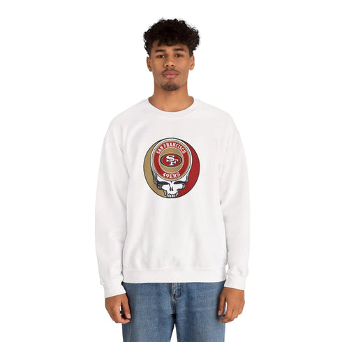 Grateful Dead - San Francisco 49ers Grateful Dead Stealie Crewneck Sweatshirt - StealieShop