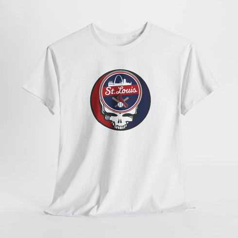 Grateful Dead - St. Louis Cardinals Grateful Dead Steal Your Face T-Shirt - MLB - St Louis - StealieShop