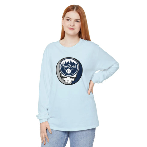 Grateful Dead - New York Yankees Vineyard Collection Unisex Garment-dyed Long Sleeve - StealieShop